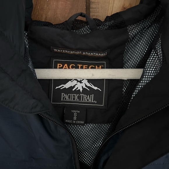 Pac Tech Performance Waterproof Jacket Black Hiking/ Fishing Size Y Small 8 - Picture 5 of 11